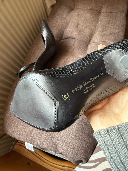 Pantofi toc Massimo Dutti piele