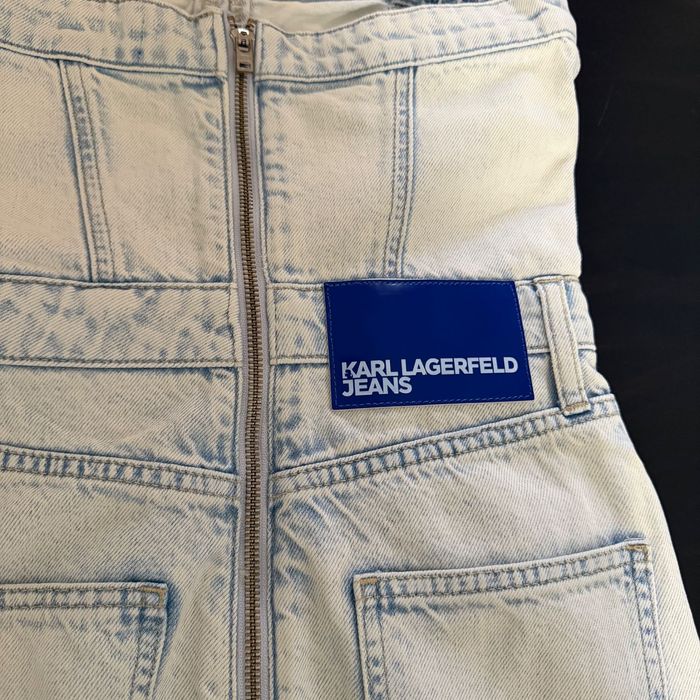 дънкова къса рокля Karl Lagerfeld Jeans