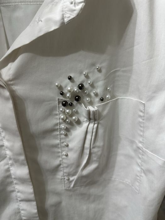 Рубашка женская с жемчугом