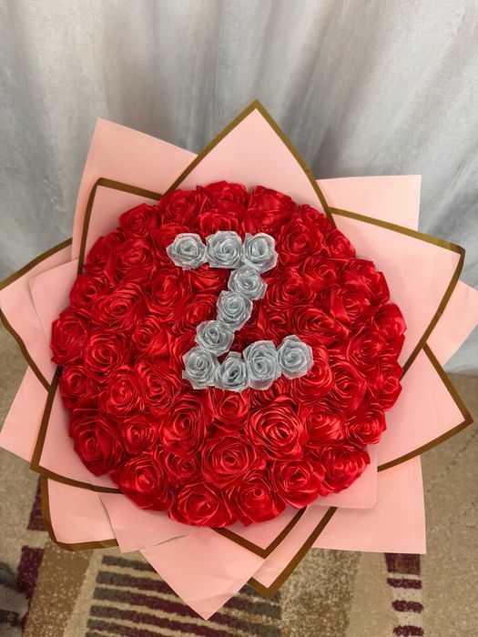 Цветы из атласной ленты