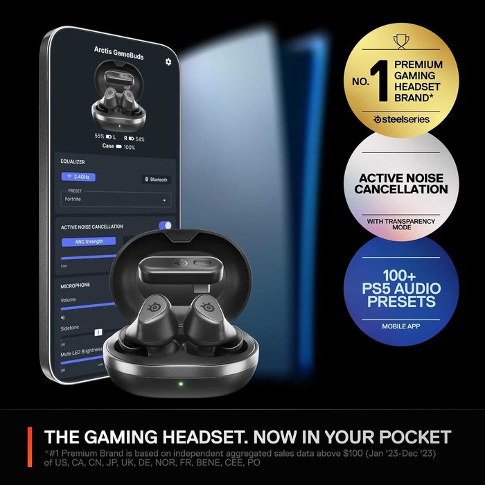 Casti gaming bt SteelSeries Arctis GameBuds pt PC, PS4|5,etc,sigilat