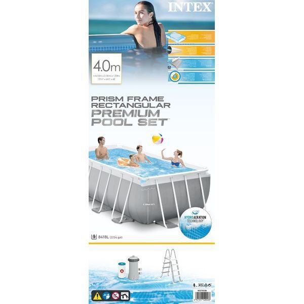 Бассейн intex 4x2x1.22см каркасный+фылтр насос лестница