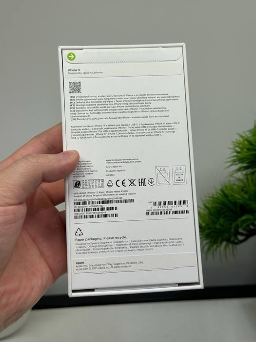 iPhone 17 256gb /EAC/ NEW/ Комплектация:ПК