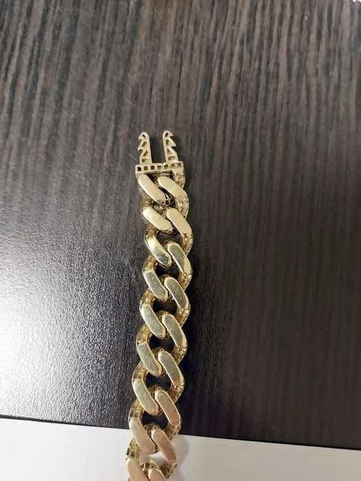 Lant + Bratară Cuban 14k Italia