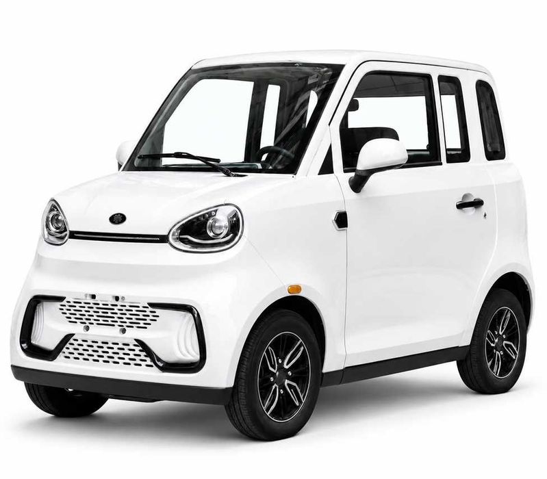Mașină Electrică Fără Permis NIEVE Q-EN Alba, Baterie LITHIUM 100Ah, 120 Km Autonomie, Motor 3100W, 2 Locuri, Viteză 25 Km/h