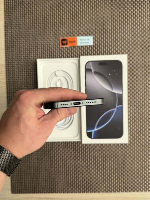 НОВ! 256Gb*ЛИЗИНГ* iPhone 16 Pro Max Blac Titanium  100% БАТЕРИЯ
