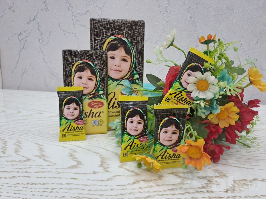 Alyonka shokolad yaqinlaringizni rasmi bilan.Алёнка своими фотографияи