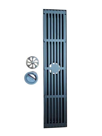 Rigola Dus Lineara inox/negru mat/gri - 40,50,60cm - NOI