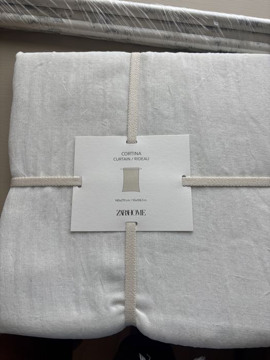 Чисто нови пердета(Zara)и корнизи от ковано желязо с прахово покритие