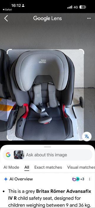 Britax romer advansafix Advansafix IV R, 9-36 kg, с IsoFix, Storm Grey