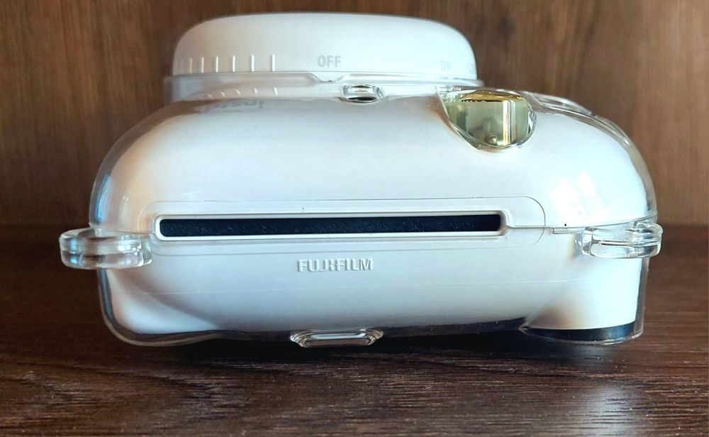 Fujifilm Instax Mini 12 camera (Clay white) +  plastic shell, EVA case
