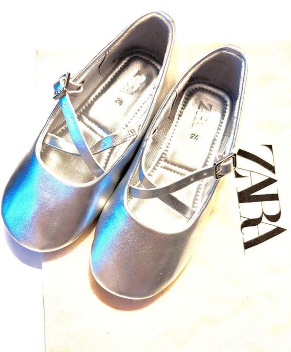 Pantofi metalizați fete Zara- mărimea 24