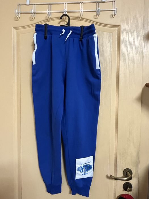 Син памучен комплект+ подарък долнище