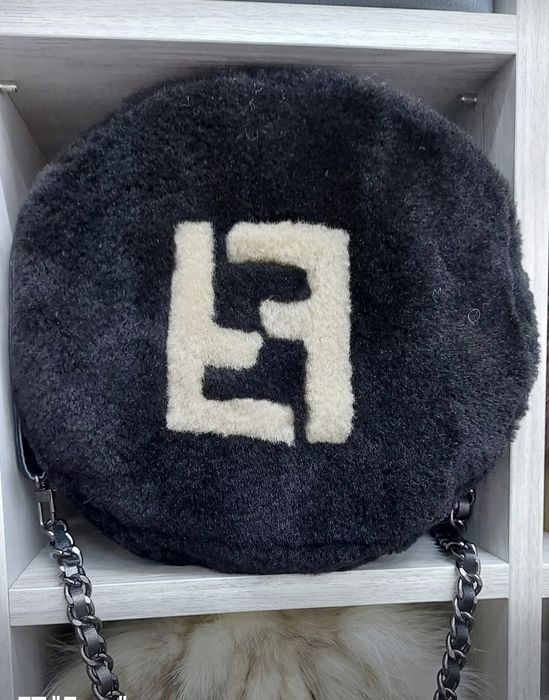 Чанта естествена кожа с косъм