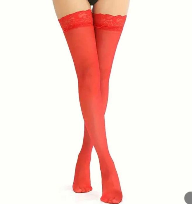 Sale!! Нови секси чорапи 7/8 дълги за жартиери с дантела S_M