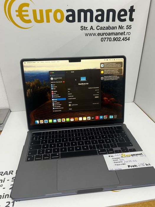 Laptop Apple MacBook Air 13" (2022), Apple M2 -I-
