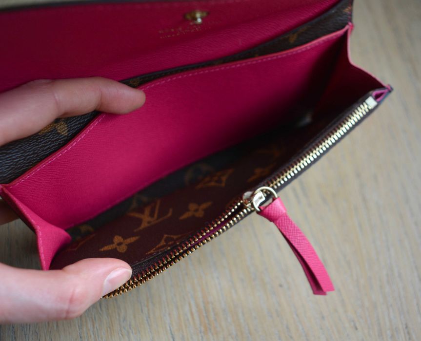 Дамско портмоне Louis Vuitton в кафяво и цикламено