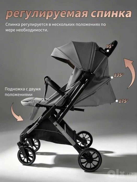 Легкая маневранная прогулочная коляска чемодан  Коляска в самолёт