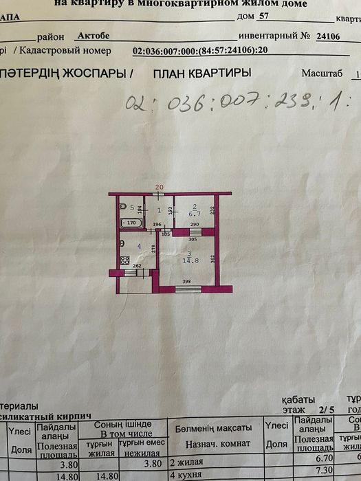 Продам 2-х к.кв. квартиру