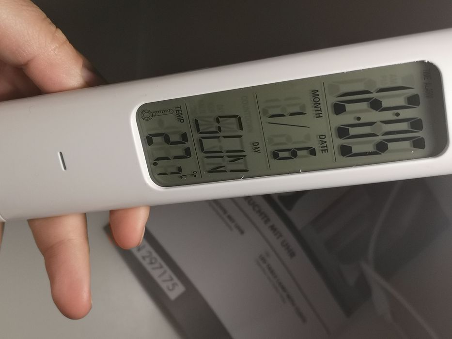 Lampă LED de masă dimabilă tactilă cu afișaj LED/4W/5V albă