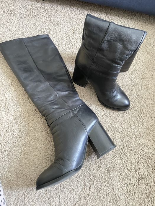 Cizme lungi Jil Sander navy, 35.5, imblanite