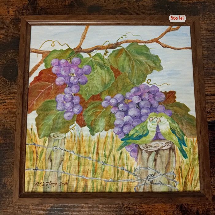 Tablou - Papagali in vie