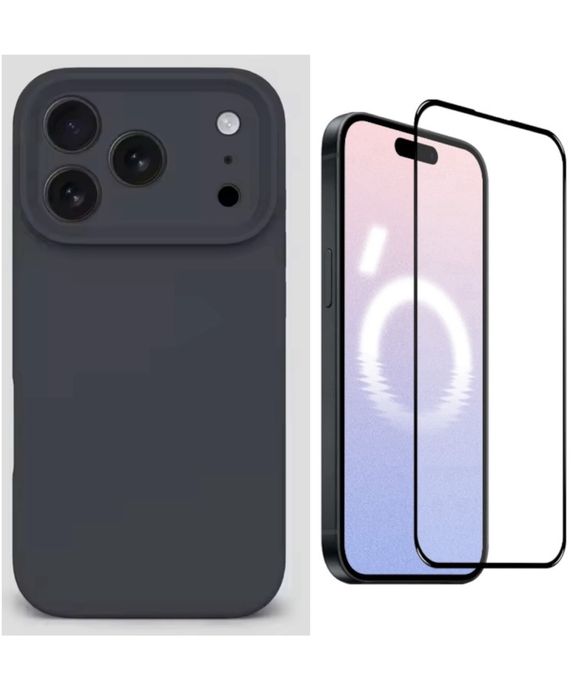 Husa Joyroom Catifea + Folie Sticla D/6D/Privacy Iphone 17 PRO MAX AIR