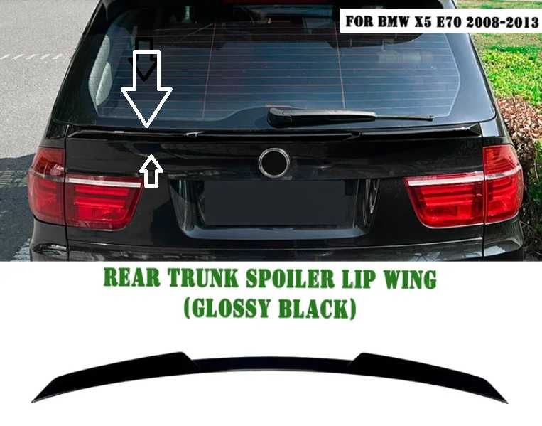 Заден Лип Спойлер BMW E70 2008/2014, Piano Black