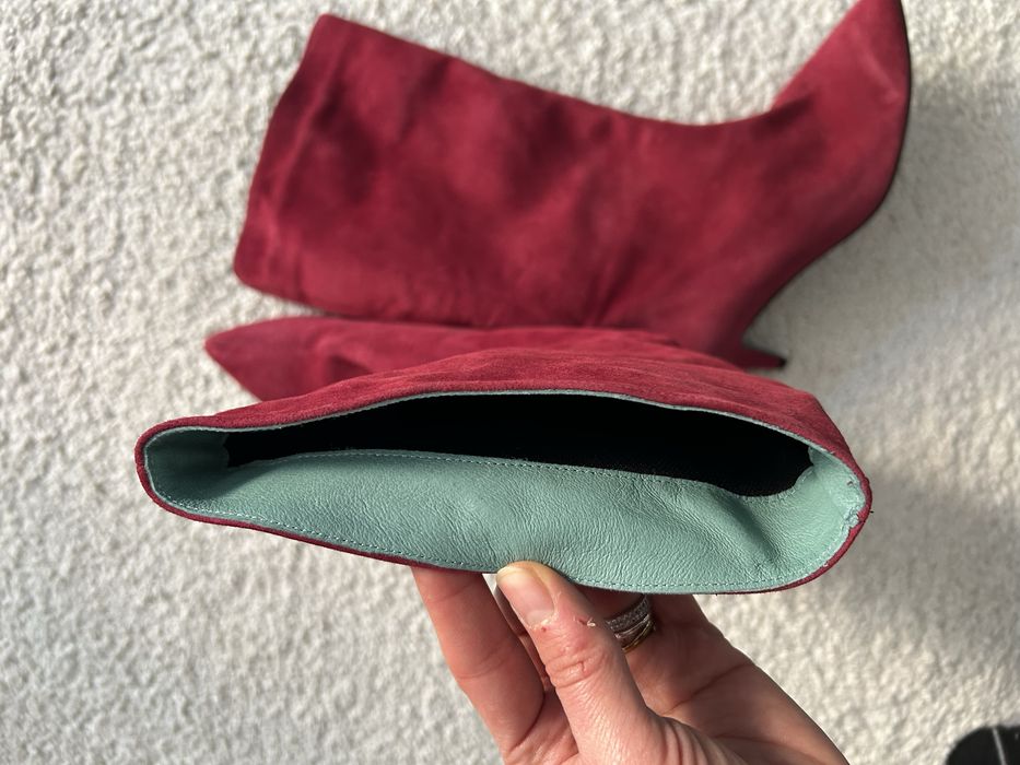 Cizme elegante burgundy marimea 40