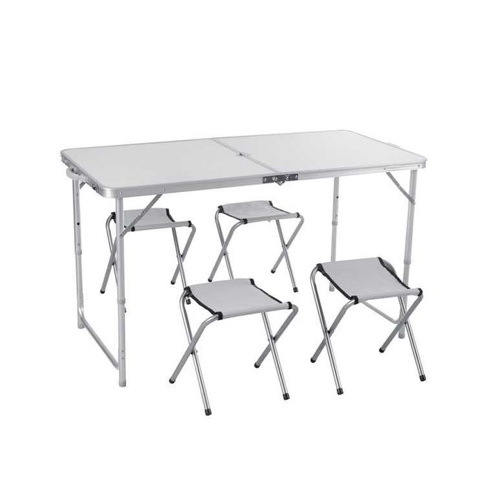 Къмпинг маса с 4 стола и подарък соларна лампа