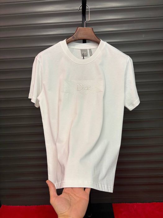 Tricou Dior alb brodat premium
