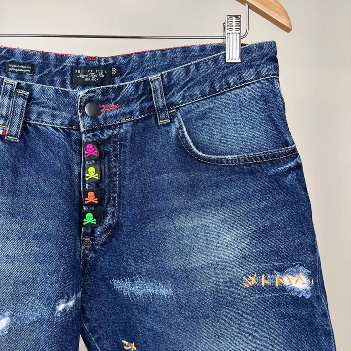 Philipp Plein Denim Shorts