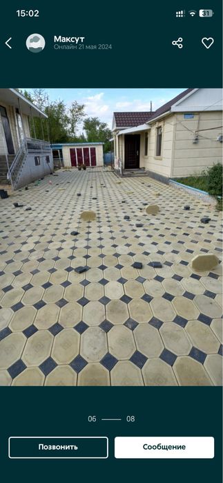 укладка брусчатки 1400 тг