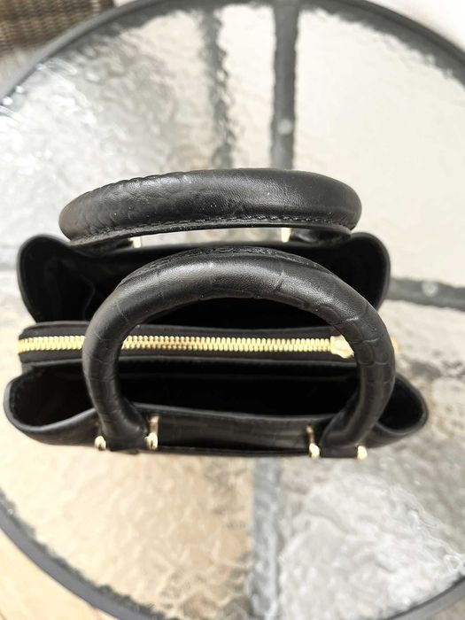 Geanta Top Handle Piele Naturala Model Croc Paul Costelloe