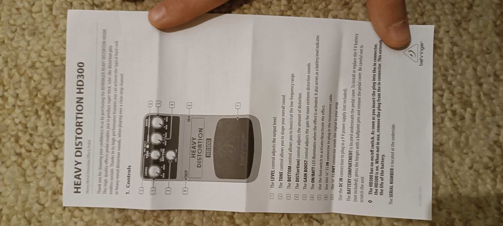Distortion pedal