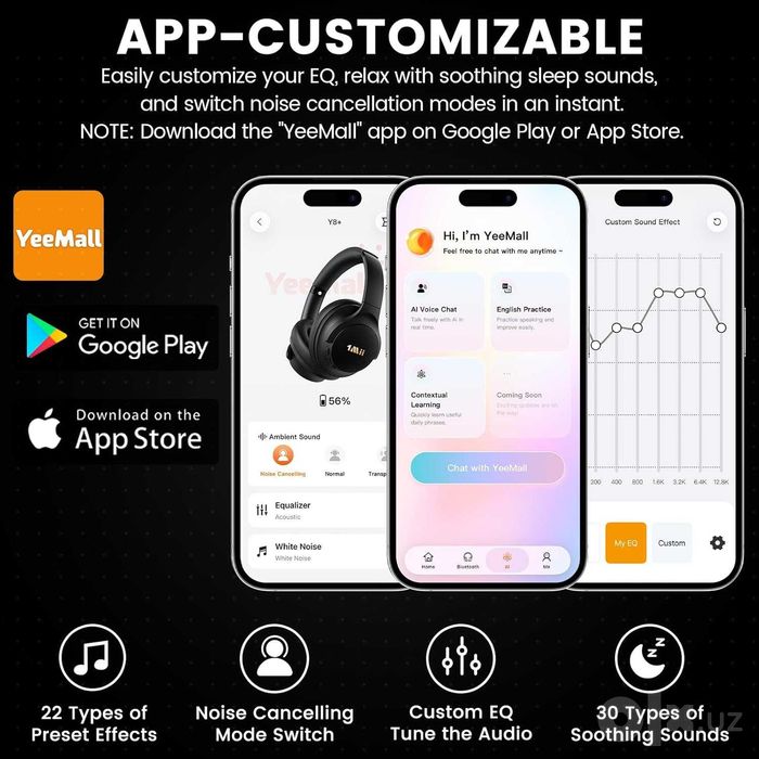 Беспроводные наушники 1Mii Y8+ ANC Bluetooth 6.0