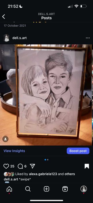 Portrete in Creion sau Culoare, Tablouri personalizate la comanda