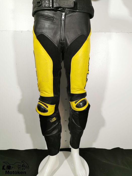 Costum moto piele FLM cu cocoasa marime 50