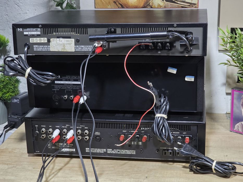 Sistem audio LUXMAN, amplificator L-114a, deck  K-5, tuner T-2 retro