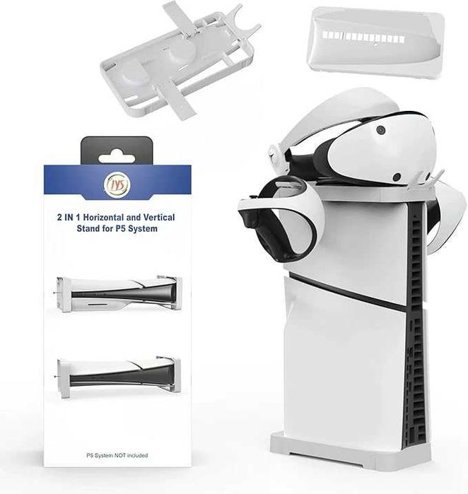 ECHZOVE PS5 Slim хоризонтална стойка, 2 в 1,съвместима с Playstation 5