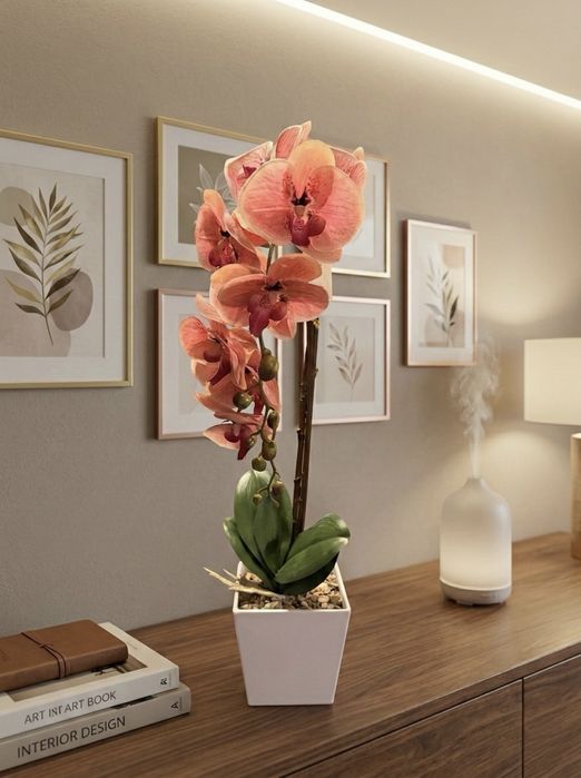 Orhidee artificiala 60 cm premium real touch