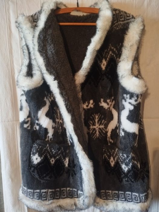 Елек от заешка и агнешка кожа