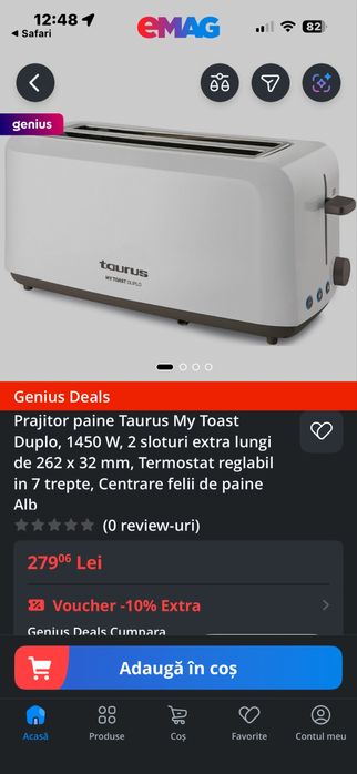 Vand prajitor paine dublu Taurus