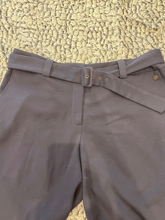 Vand pantalon nou culotte blu,larg,stofa moale,curea,XL,C&A