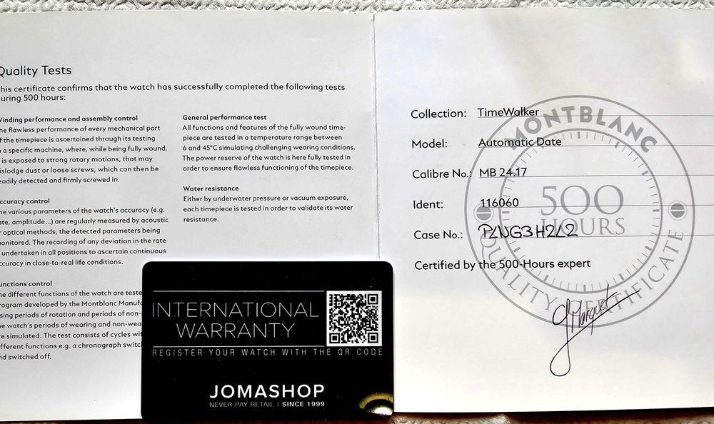 Швейцарски Часовник Montblanc Timewalker