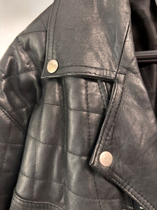 Geaca piele naturala neagra