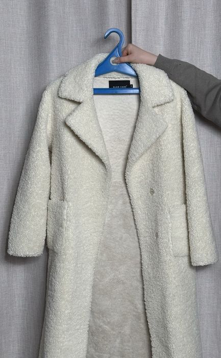 Дубленка молочного цвета