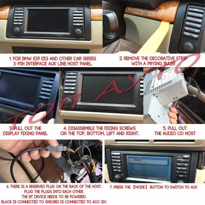 Блутут Модул BMW БМВ Е39 Е46 Е53 Микрофон Bluetooth + AUX