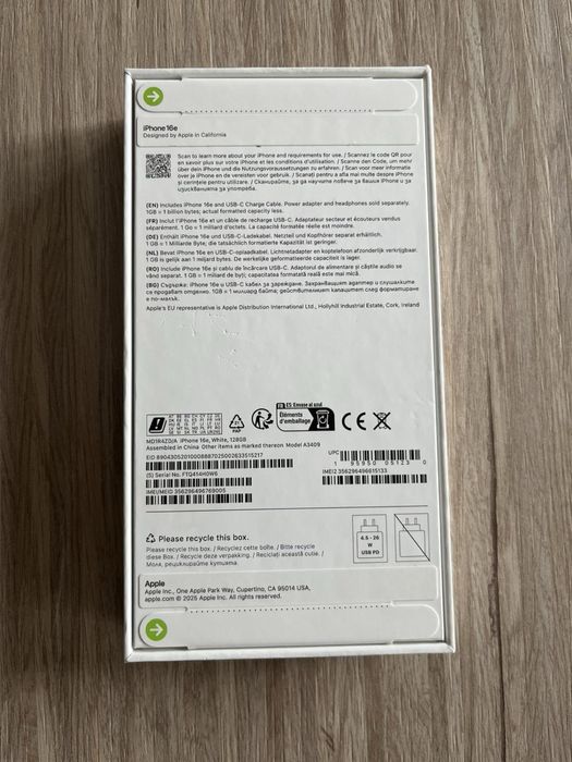 Iphone 16e 128Gb НОВ!!!