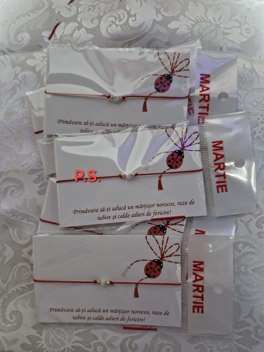 Bratari martisoare cu bile aur sau argint.